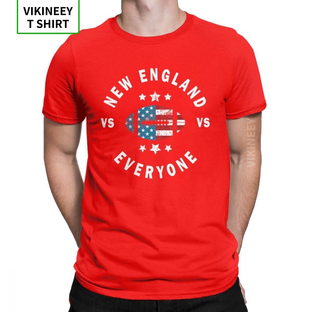 Unisexs T Shirts Funny Distressed New England Vs Everyone Amazing Fans Patriots Tees Crew Neck Clothing Cotton Summer Tshirt
