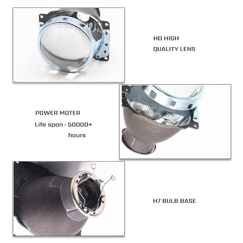 3 Inch Projector Lens H7 For Hella 3R G5 Headlights Retrofit Kit Single Xenon Low Beam Auto Lamp H7 D2S D2H LED HID Car Light