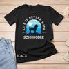 Life Better Schnoodle Vintage Blue Dog Mom Dad Unisex T-shirt