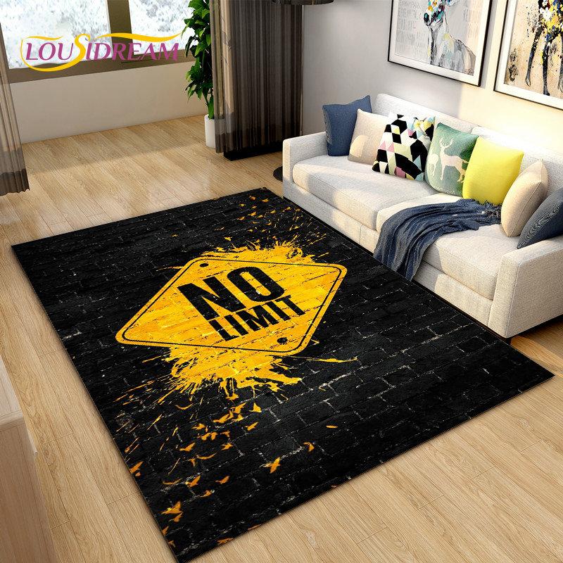 3D Cartoon Game Gamer Zone Controller Area Rug,Carpet Rug for Living Room Bedroom Sofa Decoration,Child Play Non-slip Floor Mat