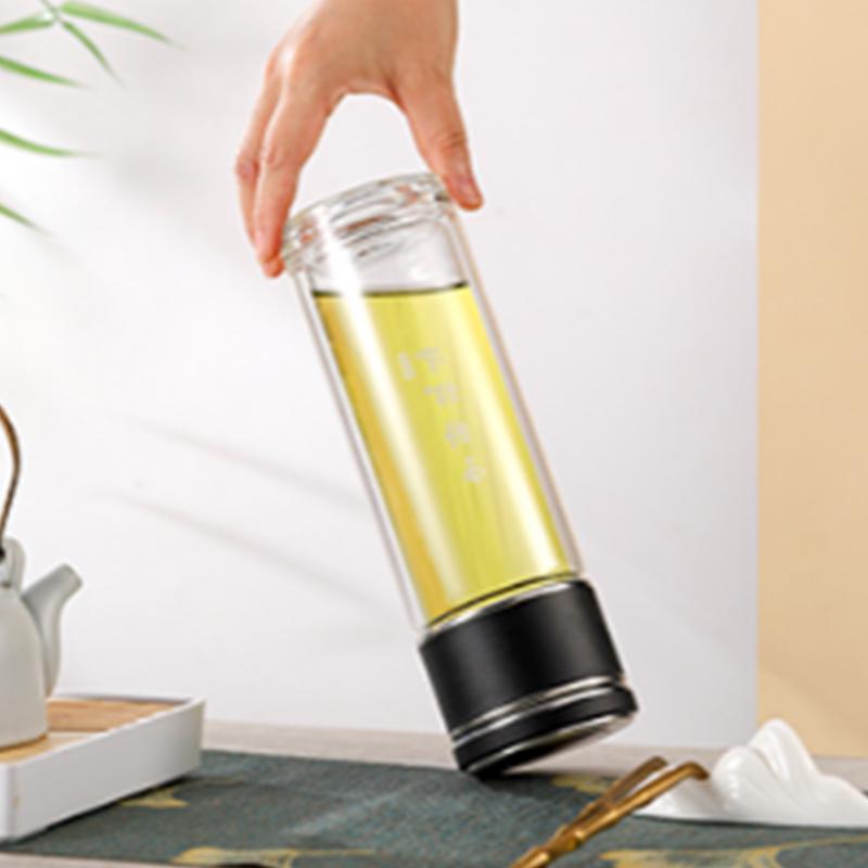 Huierya Double-Layer Borosilicate Glass Tea Infuser Mug