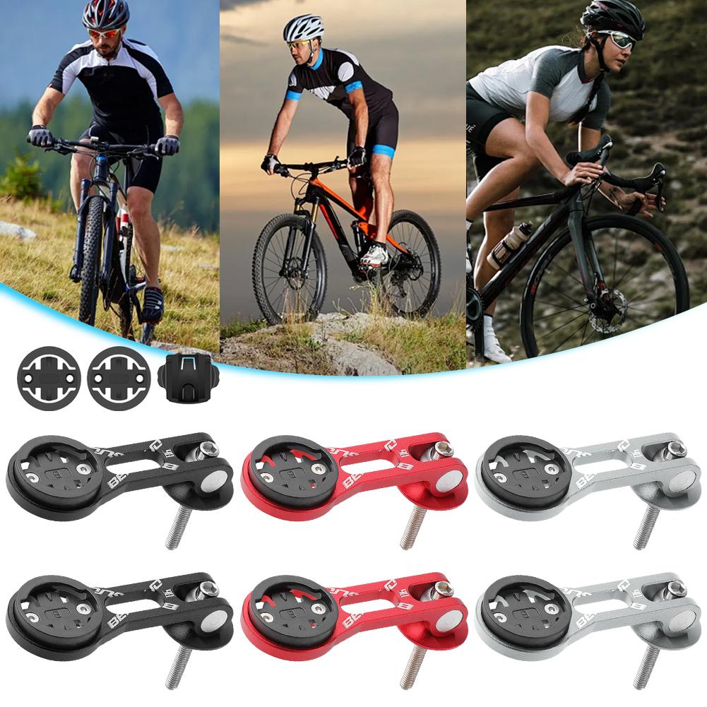 Out Front Bike Computer Mount Bicycle Computer Mount Holder Aluminum Alloy Phone Flashlight Stem Bracket Universal for Cycling