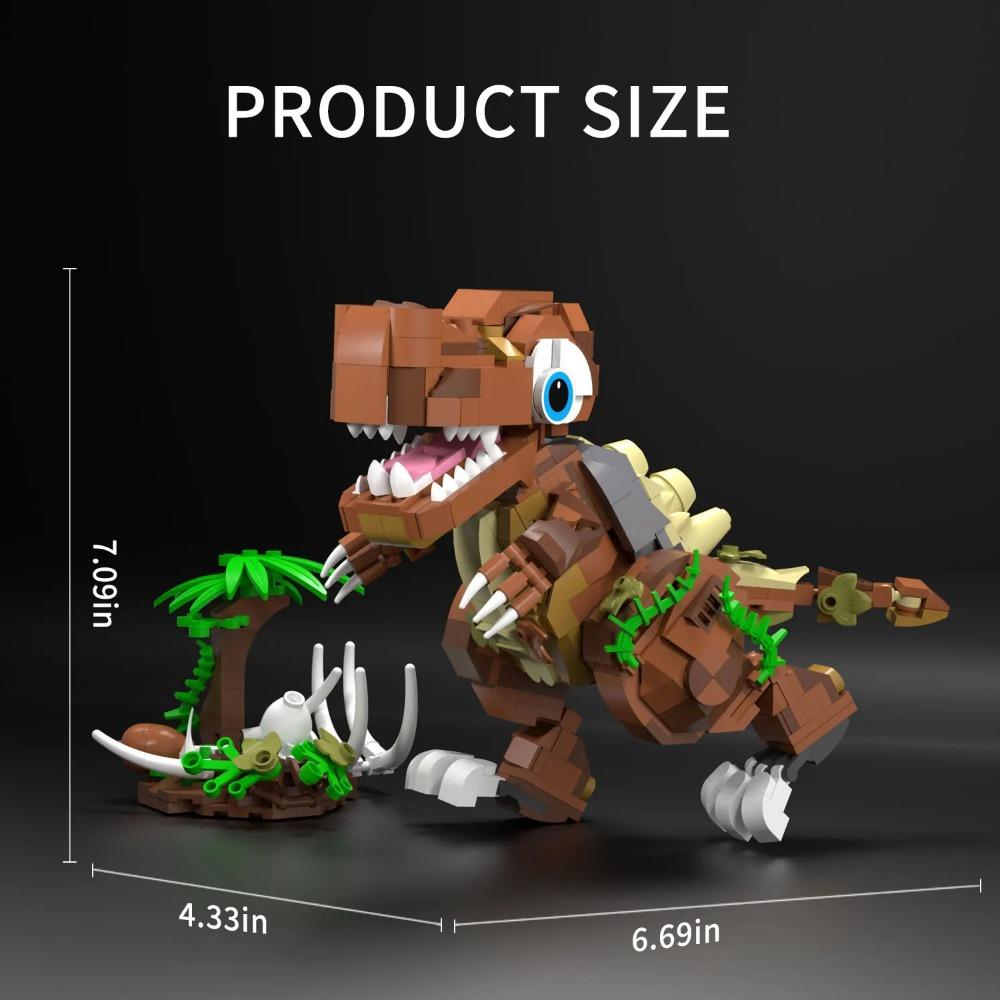Buildmoc Jurassic Dinosaurs Park Triceratops Velociraptor Mosasaur Tyrannosaurus Rex Baby MOC Building Blocks Toys for Children