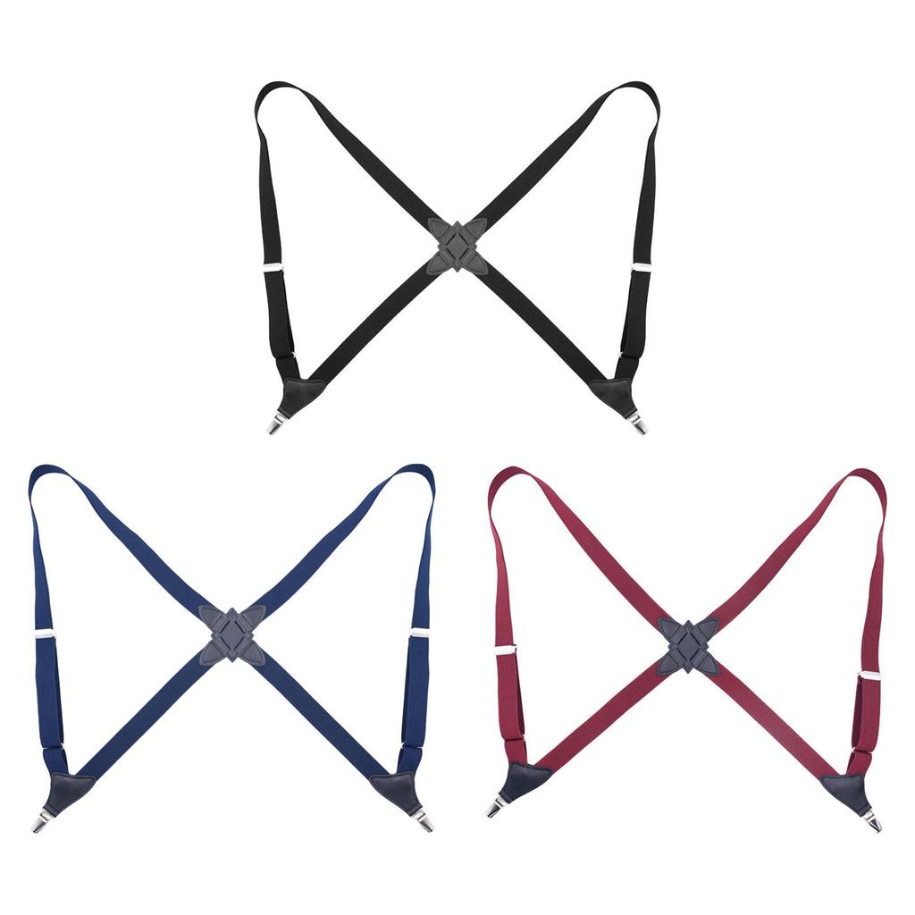 Suspenders for Men Women Trouser Pants Braces x Shaped 2.5cm Width Portable Elastic Straps for Wedding Costume Party
