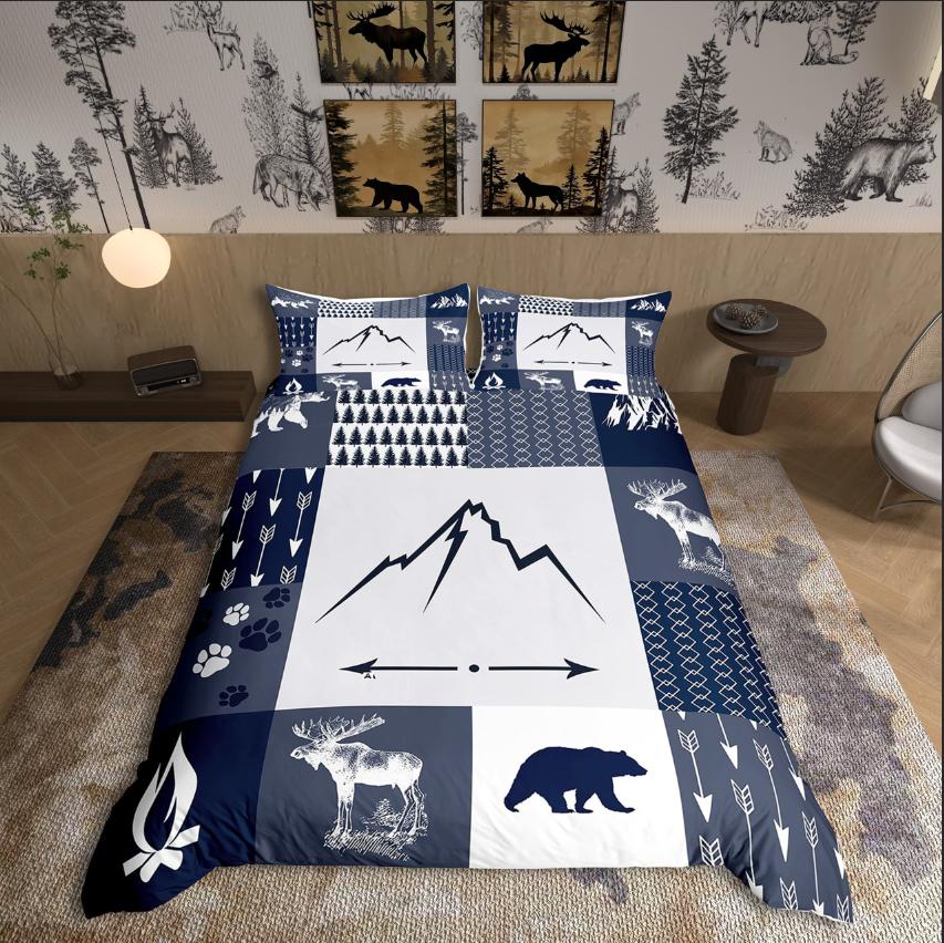 

Comforter Homewish Animal Deer Woodland Wildlife Hunting For Teens Bedding Setjungle Safari Decor Comforter (quilt)-EU Single(135*200cm)3pcs