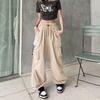 American Retro Tooling Slacks Drape Straight Beam Foot Trousers Summertime Joker Loose Wide Legged Pants