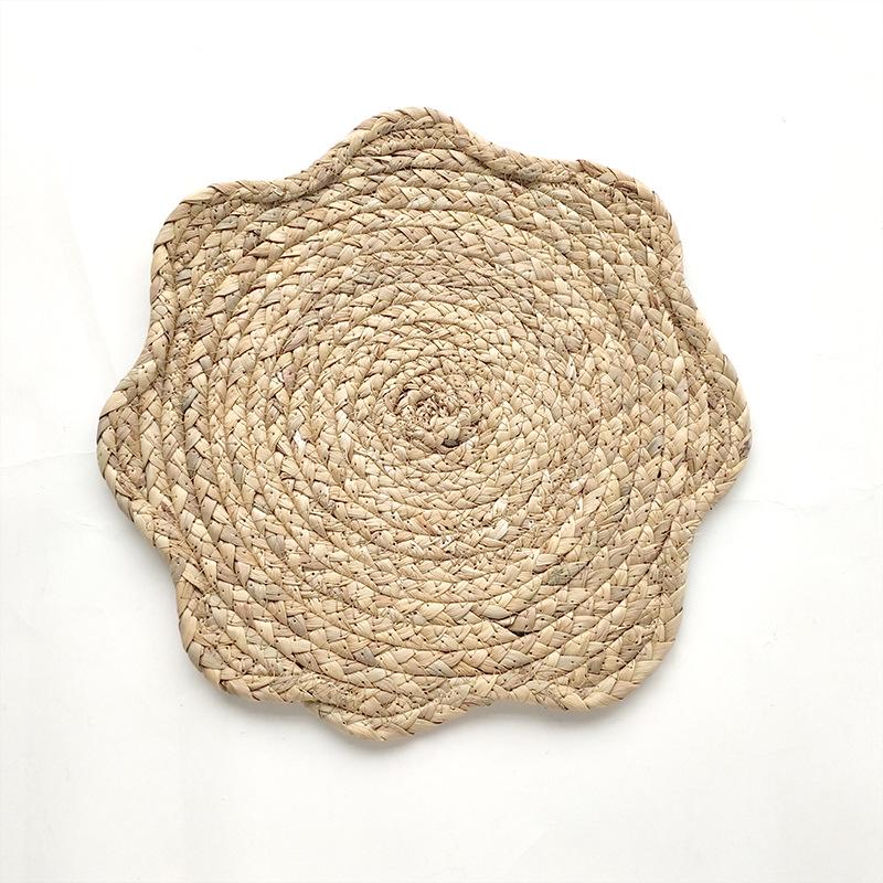 Bohemian Round Woven Straw Wall Decor for Bedroom or Dining Room