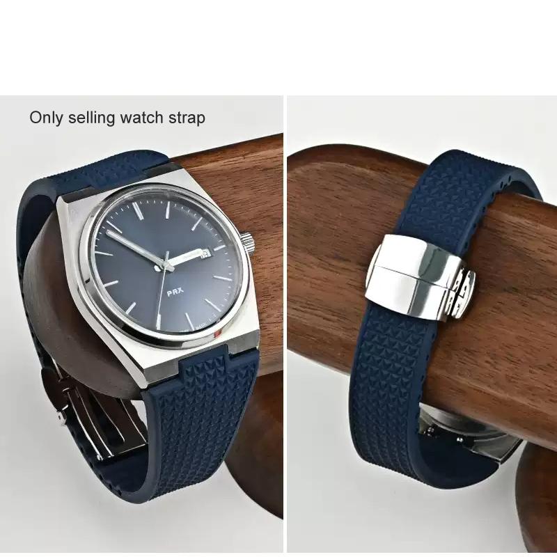 Schnellwechsel-Uhrenarmband für Tissot PRX Serie 11mm 12mm T137.407/T137.410 Super Player Fluorkautschuk FKM Uhrenarmband Armband
