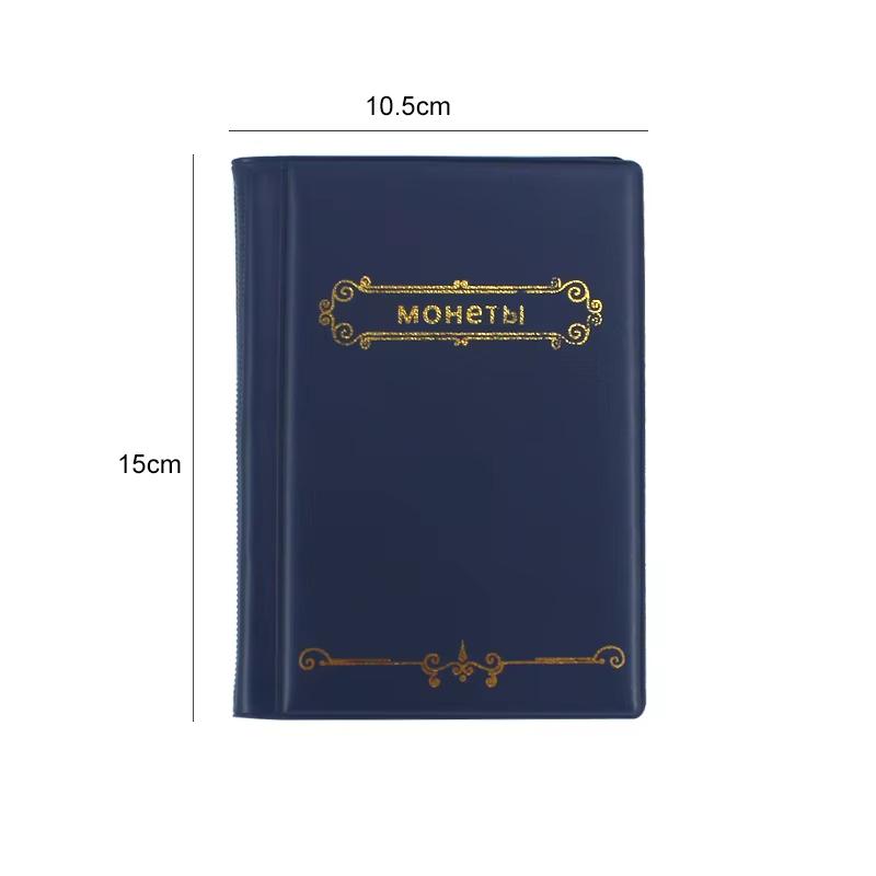 10 Pages 120 Units Coin Protection Album Home Decoration Photo Album Coin Album Holders Artificial PU Leather Coins Book
