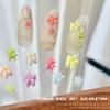6 Grid/Box 3D Resin Macaron Colored Petal Nail Art Decoration Cute Mini Flower Nail Charms Accessories Supplies For Manicure Diy