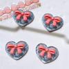 10 Pcs New Cute Cartoon Transparent Heart Shape Butterfly Junction Resin Scrapbook Diy Jewellery Hairpin Accessories Craft A60