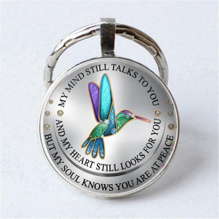 Keychain Accessories Pendant Floral Thanksgiving Text Good Friends Retro Personalized Keychain Gift Pendant