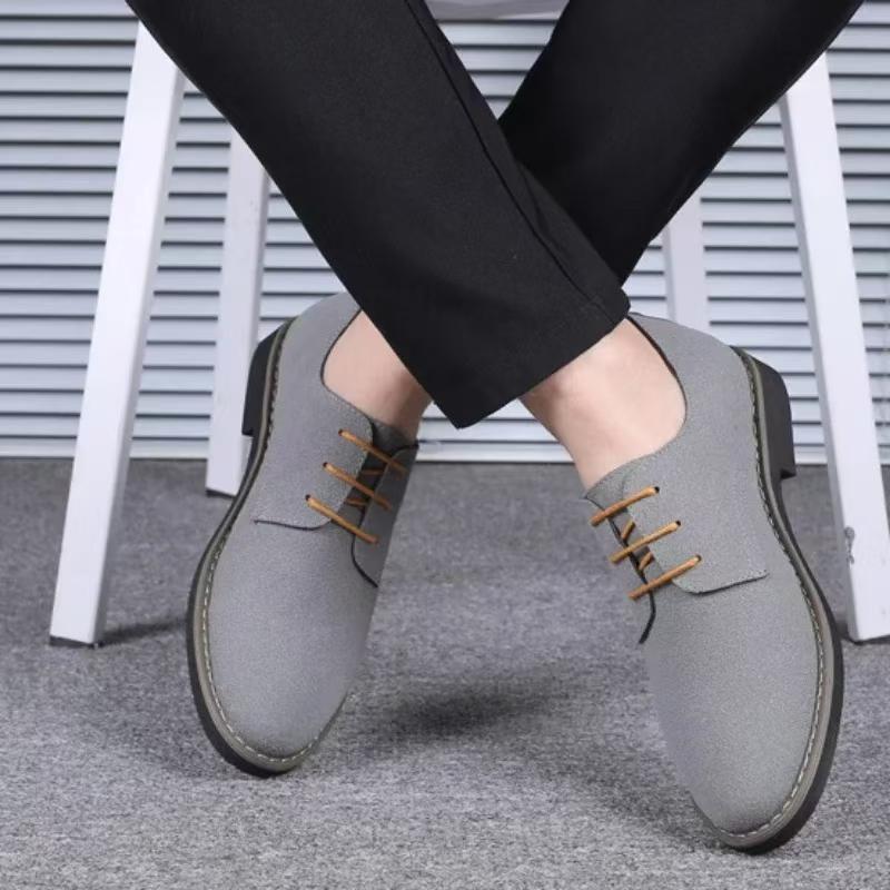 Mens Casual Shoes Oxford Suede Lace Up Blue Flat Shoes for Men Luxury Moccasins Loafers Men Dress Shoe Zapatos Para Hombre 39-48