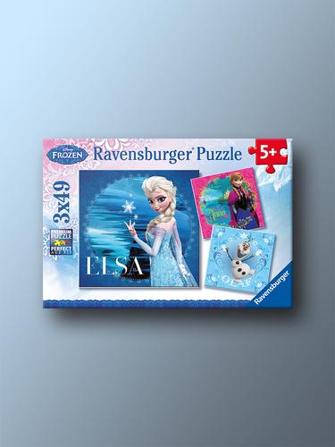 Frozen 1 Anna, Elsa, Olaf 3x49 Pieces Ravensburger Age 5+ Puzzle