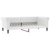 Vidaxl Sofa with Sleeping Function, White, 100X200 Cm, Faux Leather