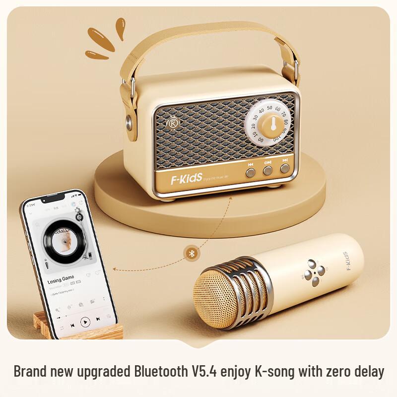 iKF M5 Portable Wireless KTV Microphone & Bluetooth Speaker CN plug (adapter included)