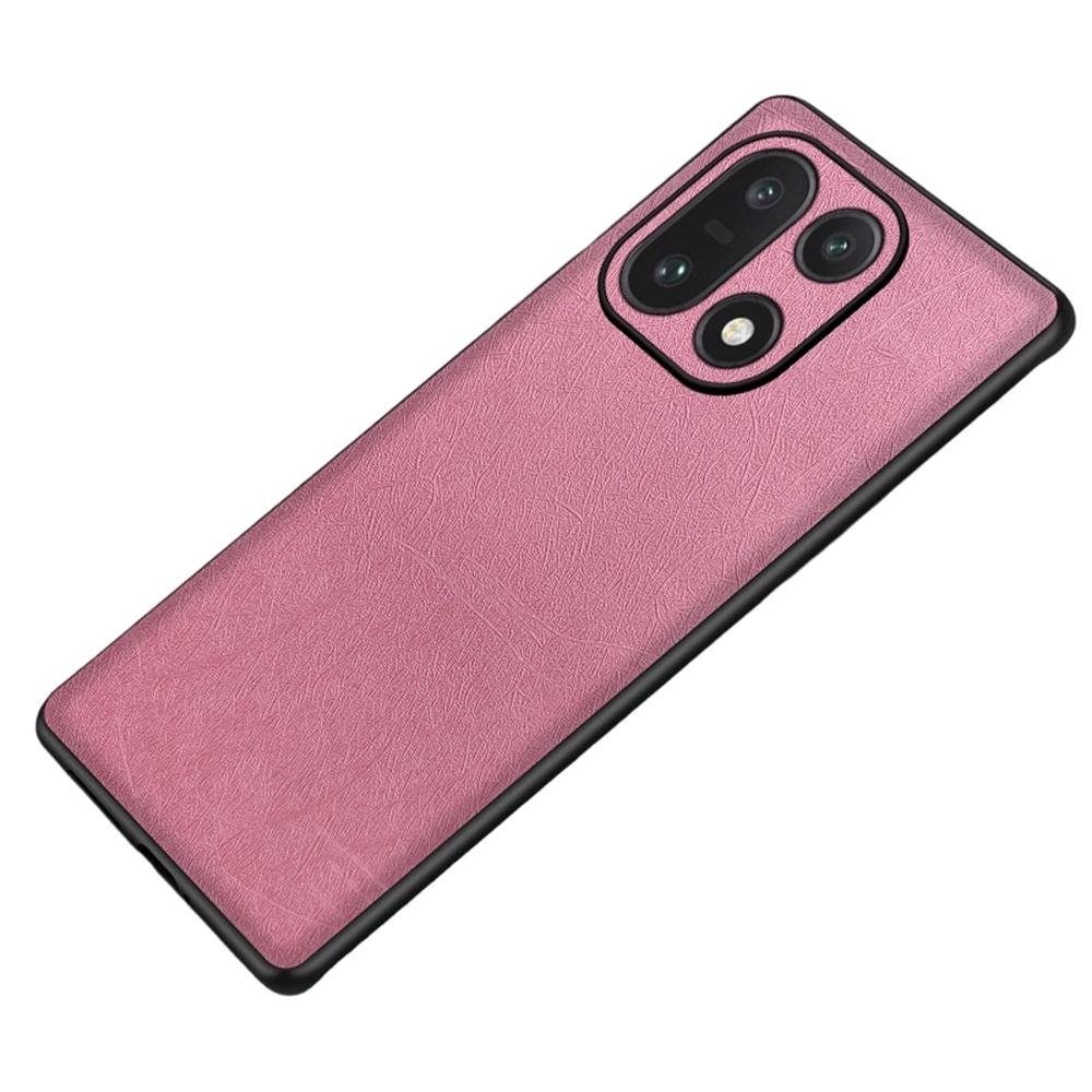 For OnePlus 15 5G Case Silk-Textured PU Leather Coated PC TPU Protective Phone Back Cover