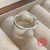Inel simplu din argint 925 pentru femei, bijuterii fine, ajustabil, deschis, vintage, neted, pentru petrecere, cadou de aniversare