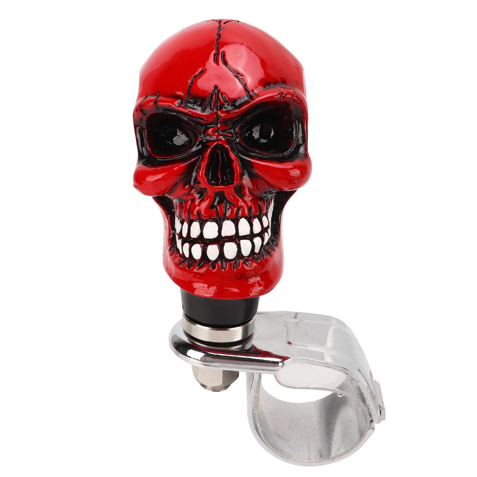 

Skull Shape Steering Wheel Knob 3cm Diameter Resin Turn Knob Spinner Booster for Cars Trucks Tractors Boats Black Red красный