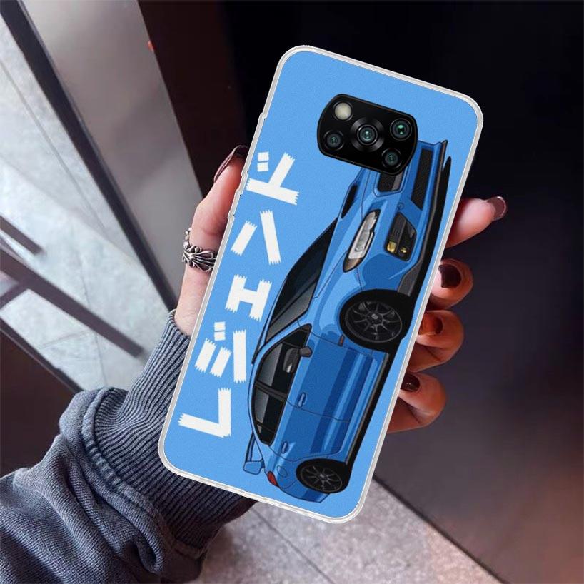 JDM Tokyo Drift Sports Car Phone Case For Xiaomi Poco X7 X6 X5 Pro F7 Ultra Redmi 15C 15 13 13C 12 12C 10 10A 10C 9 9A 9C 9T She Xiaomi Poco X7