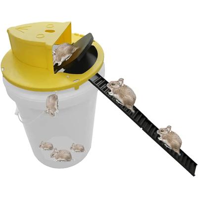 Armadilha inteligente para captura de ratos, balde com redefinição automática, tampa deslizante e giratória, redefinição automática após captura de ratos