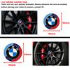 kfwhl7 1/4/7pcs 81/72/46/56/68/mm Car Front Rear Logo Wheel Hub Center Cover Steering Wheel Center Stickers For BMW E36 E46 E90 E60 E39