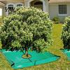 Heavy Duty Yard Cleanup Mat Landscape Tarp for Trimming, Garden Pruning with Hole & 4 Waterproof Maintenance Fabric Corner Buckles, Shrub Trimmings