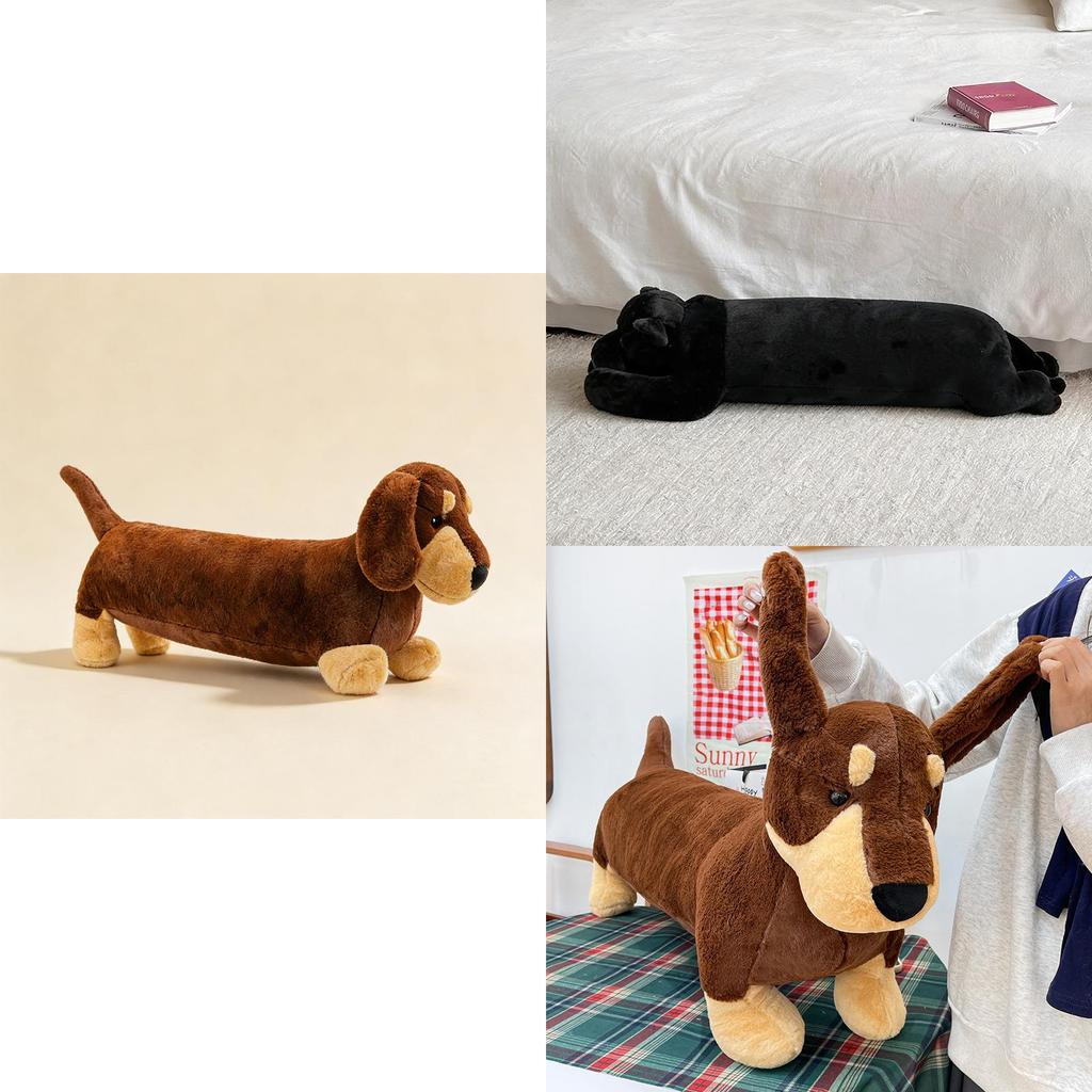 Cartoon Dachshund Plush Toy With Soft Pp Cotton For Kids And Children