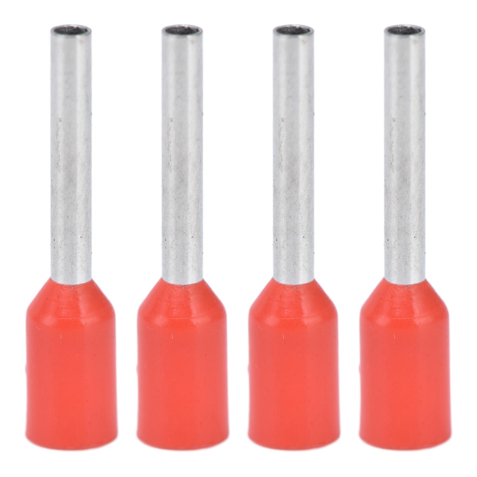 

1000 шт. Ізольовані наконечники Електричні штифтові обтискні клеми 20 AWG Кінцеві з єднувачі для проводів Набір E7512 Червоний