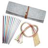 12 Piezas Ganchillo Tunecino de Madera 3mm-10mm con Cable Cuentas 11 Piezas Aguja de Tejer Afgana de Aluminio 2mm-8mm para Tejer