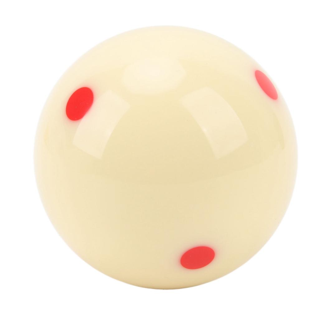 57mm White Billiard Cue Ball 6 Red Dots Anti Scratch Impact Resistant Pool Table Billiard Cue Ball
