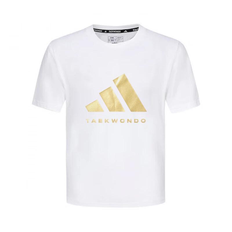 New Adidas Short Sleeved T Shirts White Gold Children Aged 3 7 Years Old ADICLTS24TKT-WG