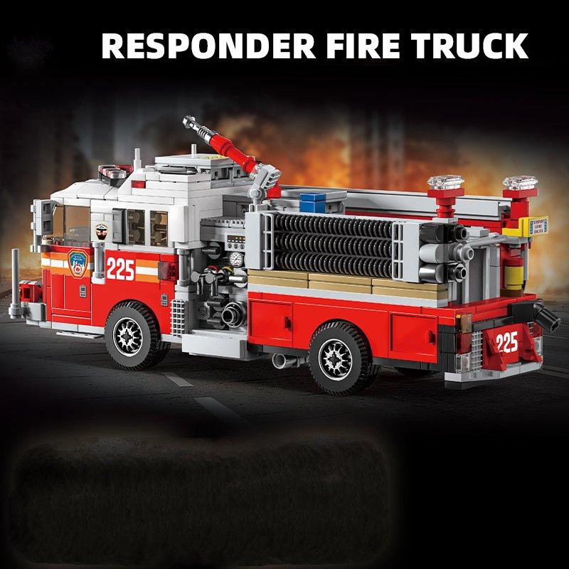 Educational Fire Truck Rescue Operation Building Blocks Toy Set for Children Puzzle Construction Playset Gift Idea 31070