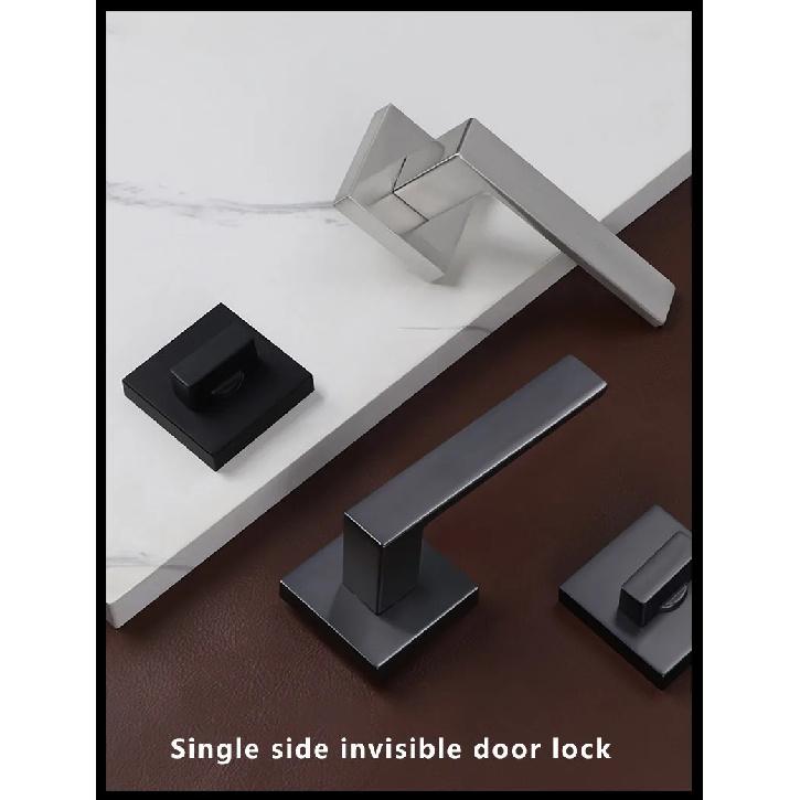 Invisible Door Lock Bedroom Single Side Secret Lock Chamber Door With Key Hidden Door Handle Background Wall Hidden Door Lock