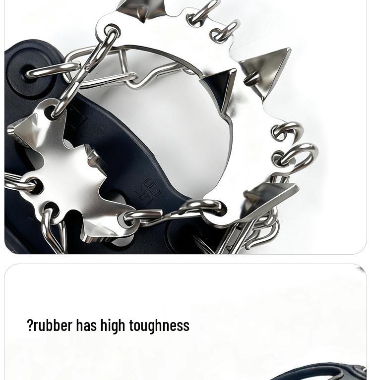 25-Tooth Ice Cleats: Outdoor Anti-Slip Shoe Covers with Spikes for Snow, Boots, Mountaineering, and Fishing