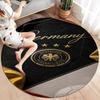 Germany National Football Team Round Area Rug,Carpet Rug for Living Room Bedroom Sofa Playroom Decor,Non-slip Floor Mat