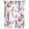 Carp Koi Tulle Curtain For Living Room Sheer Valance Curtain For Kitchen Bedroom Window Drapes
