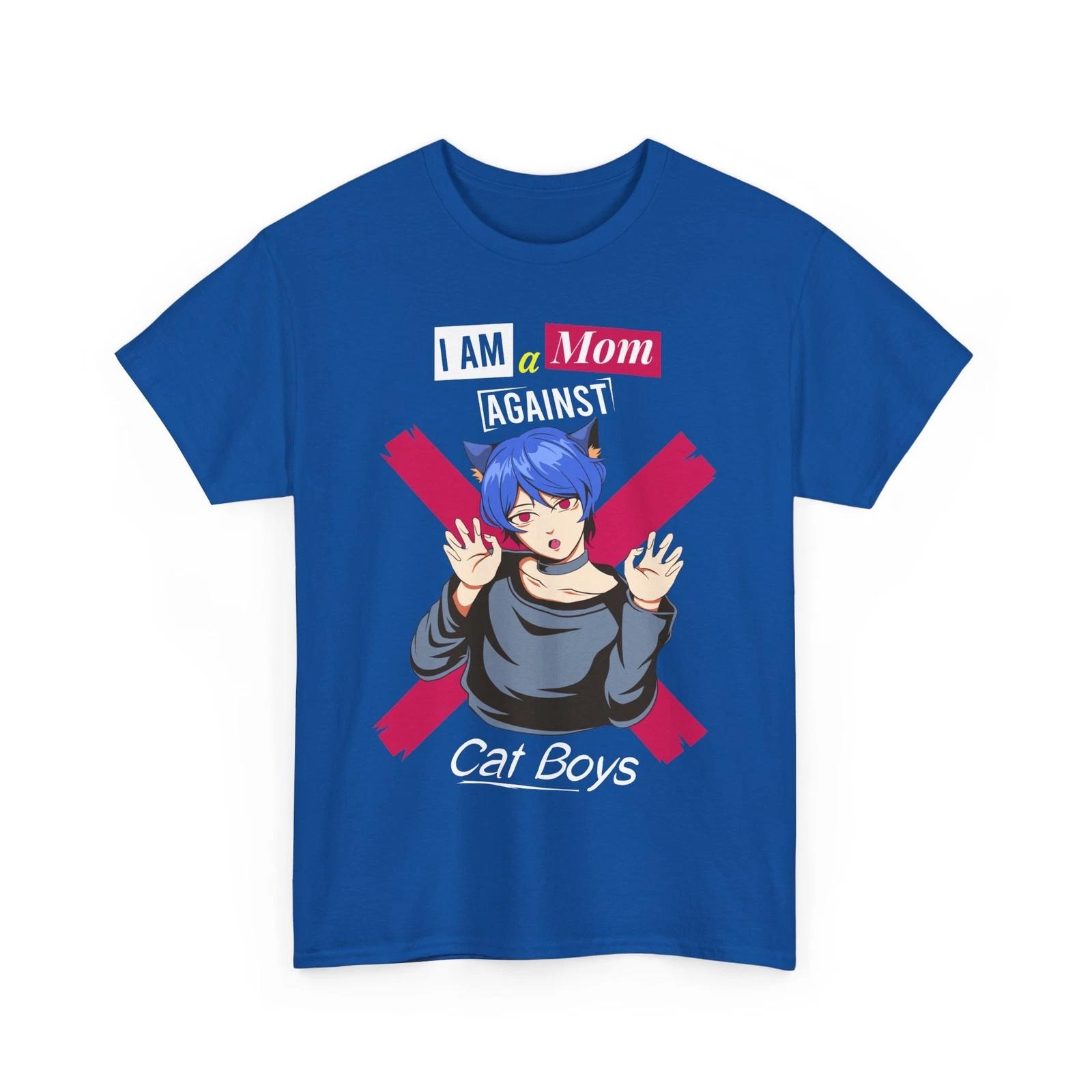 Otaku T-Shirt | Anime Inspired Graphic Tee | I am a Mom against Cat boy Shirt 2XL