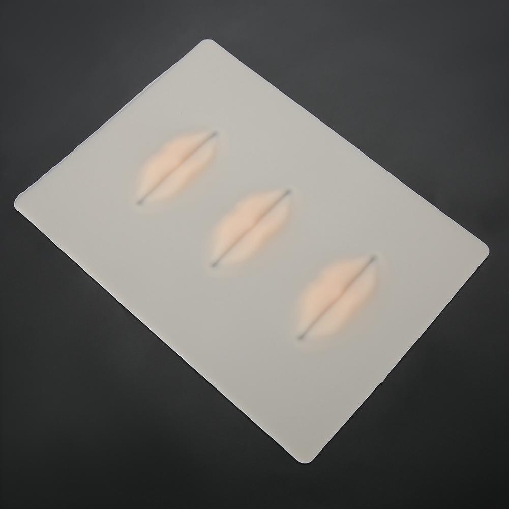 3Pcs Silicone Permanent Makeup Training Skin Lip Tattoo Fake Practice Skin Kit