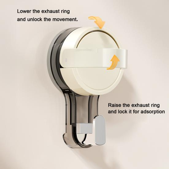 Suction Cup Hook Removable Waterproof Reusable No Drill Heavy Duty Kitchen Bathroom Wall Shower Towel Robe Vacuum Hook