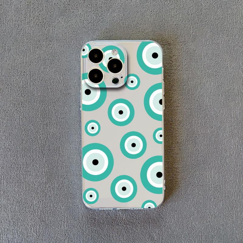 Gorgeous Eyes Blue Evil Eye Print Phone Case For IPhone 14 Plus Pro Max 12 13 11 Pro Max Mini X XR XS Transparent Back Covers