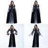 Skeleton Print Enchanting Witch Costume For Women With Stylish Hooded Cloak And Skirt Elegant