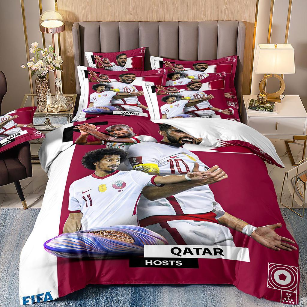 Home Textile Quilt Set Four-Piece World Cup Football 3D Printing Three-Piece Bedding