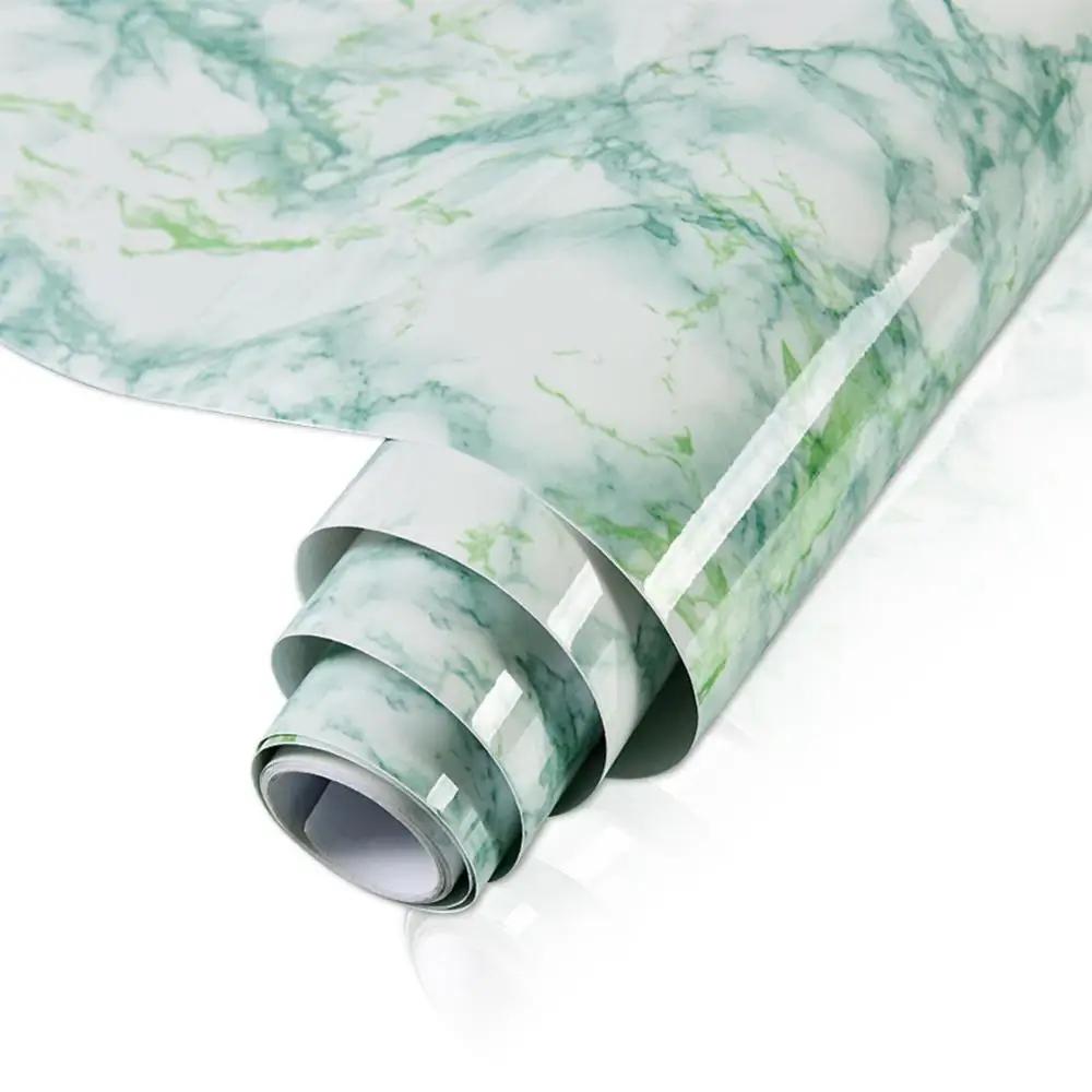 40cm Kitchen wall sticker self-adhesive marble pattern waterproof cabinet stove countertop wallpaper desktop bathroom renovation