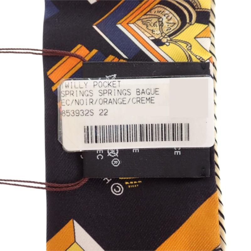 HERMES  H853932S_22  scarf Orange/Navy silk Women