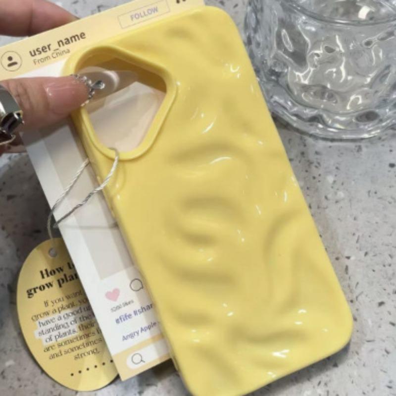 

The Wavy Pleated Case Is Suitable for The Apple 16promax Phone Case The Meteorite-patterned Iphone15 Case Is of High Quality Apple 16PLUS