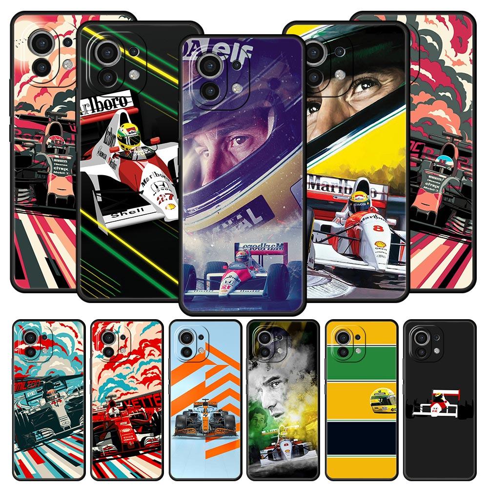 Ayrton Senna F1 Phone Case For Xiaomi Mi 15 14 Pro 13 12 11 Lite 5G 10T 11T 12T 13T 14T Poco X6 X5 X4 X3 NFC F3 F4 GT Cover
