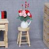 Realistic Stool Miniature Display Zakka Role Play and Display for Dollhouses Enthusiasts, 1/12 Scale, Wood Stool