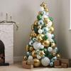 Green Gold Garland Balloon Decor White Silver Balloon Kit DIY Christmas Tree