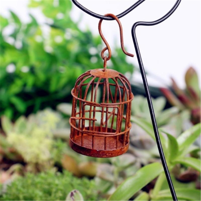 Realistic Bird Cage Miniatures Educational Toy Lovely Birdcage Miniatures Cute Birdcage Room Office Cab Decors